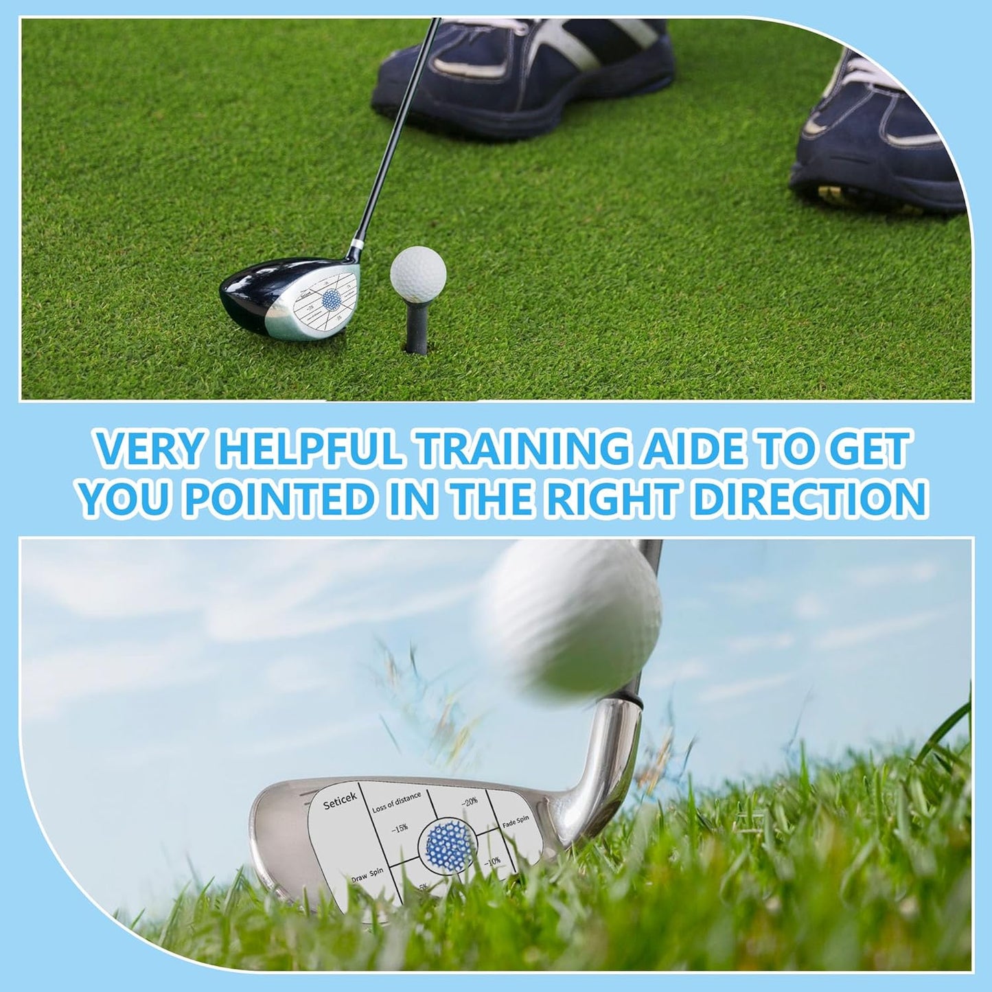 Golf Impact Tape Labels Self-Teaching Sweet Spot and Consistency Analysis Improve Golf Swing Accuracy and Distance Choose between 150 Pc and 300 Pc