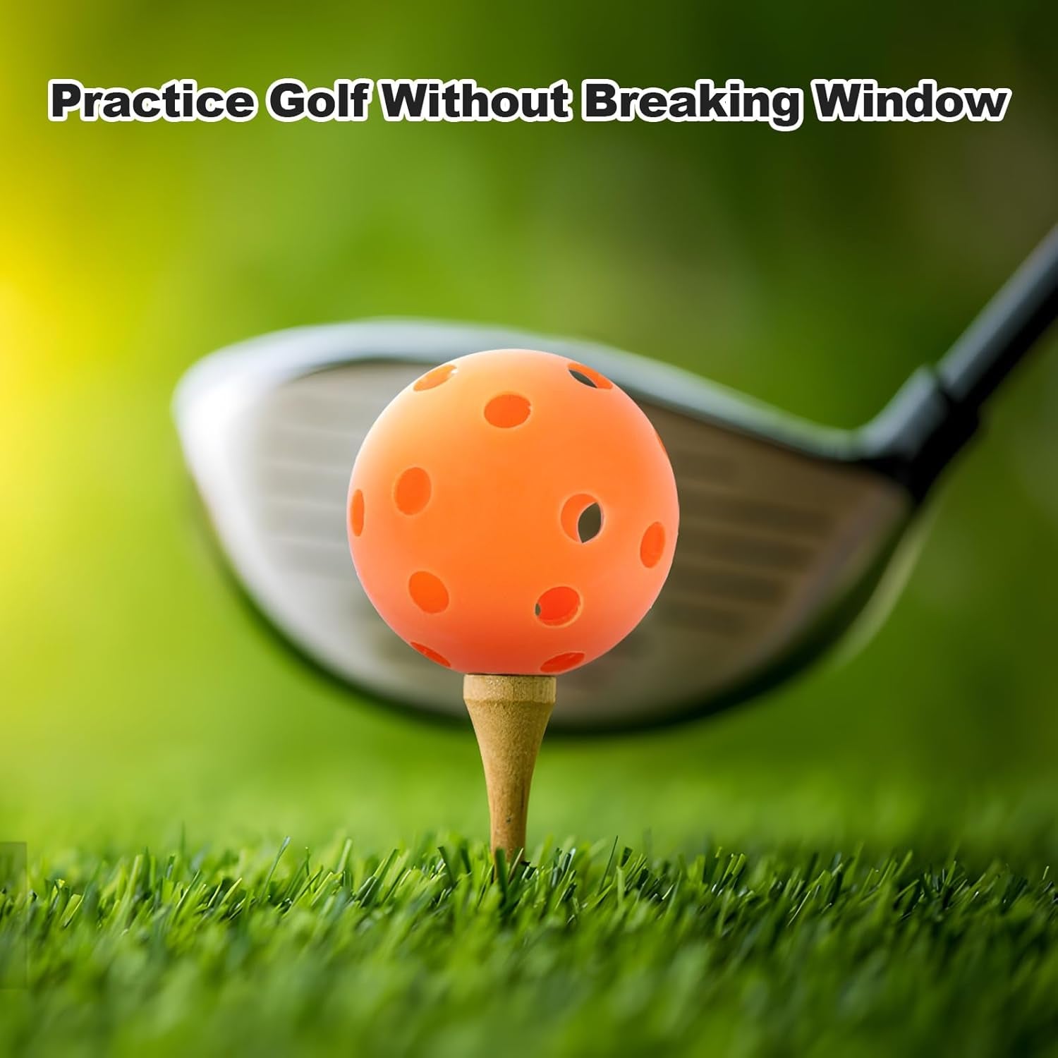 Golf Practice Ball Air Flow Hollow Practice Golf Balls 40Mm Plastic Golf Balls for Swing Practice Driving Range Home Outdoor Golf Games for Adults Kids 12 Pack
