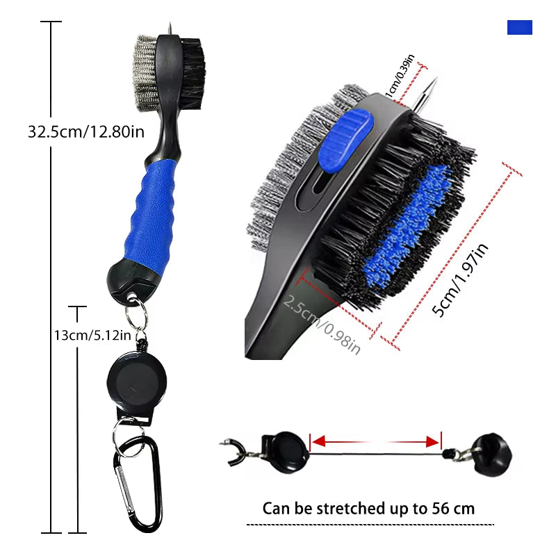 Golf Club Brush Golf Groove Cleaning Brush 2 Sided Golf Putter Wedge Ball Groove Cleaner Kit Cleaning Tool Golf Accessories