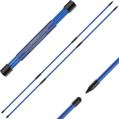 Golf Alignment Sticks 2 Pack,Upgraded 48" Collapsible Alignment Stick Golf Training Aid for Aiming, Putting, Full Swing Trainer, Golf Training Sticks with Clear Tube Case