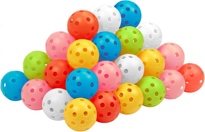 Golf Practice Ball Air Flow Hollow Practice Golf Balls 40Mm Plastic Golf Balls for Swing Practice Driving Range Home Outdoor Golf Games for Adults Kids 12 Pack