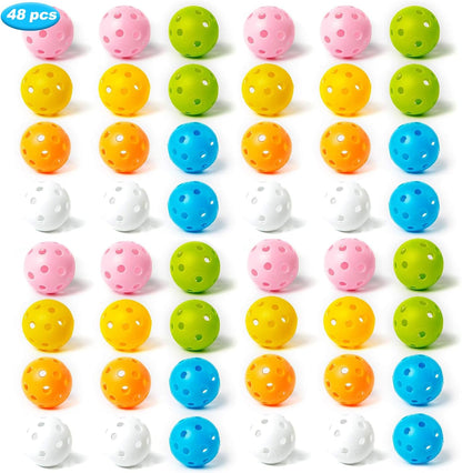 Golf Practice Ball Air Flow Hollow Practice Golf Balls 40Mm Plastic Golf Balls for Swing Practice Driving Range Home Outdoor Golf Games for Adults Kids 12 Pack