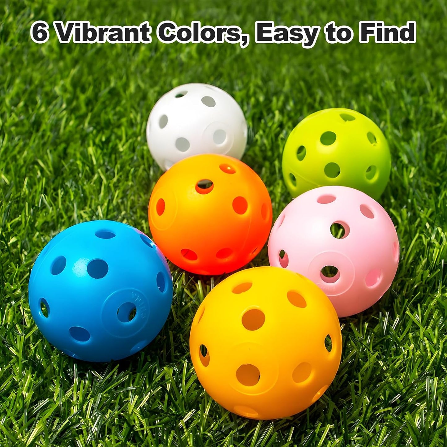 Golf Practice Ball Air Flow Hollow Practice Golf Balls 40Mm Plastic Golf Balls for Swing Practice Driving Range Home Outdoor Golf Games for Adults Kids 12 Pack