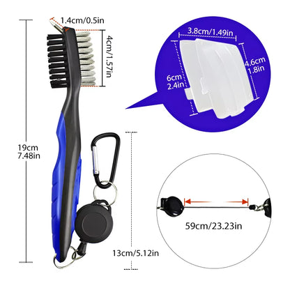 Golf Club Brush Golf Groove Cleaning Brush 2 Sided Golf Putter Wedge Ball Groove Cleaner Kit Cleaning Tool Golf Accessories